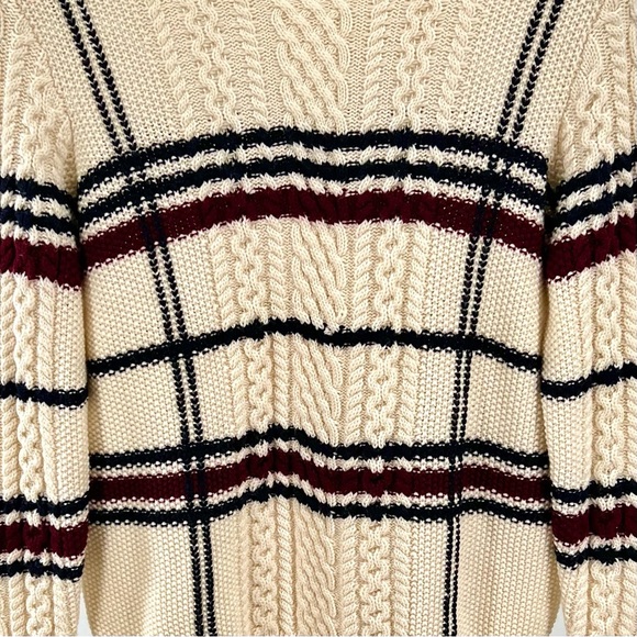 [reposted] Joie Off White Wool Turtleneck Cable Knit Sweater - Picture 7 of 9